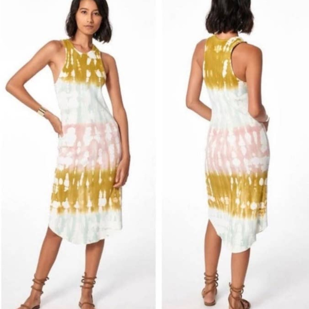 Young Fabulous and Broke tie dye ribbed midi dress